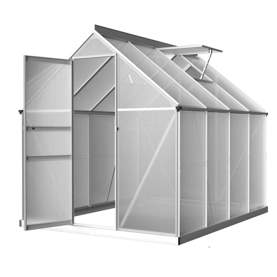 Greenhouse Aluminum Garden Shed Unbreakable double-walled 2.4x1.9M