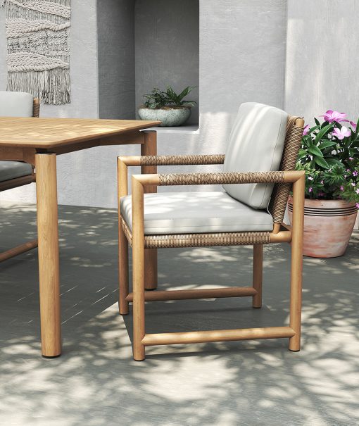 Espresso Outdoor Dining Armchair