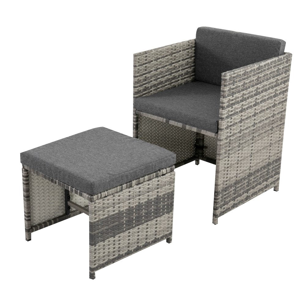 Horrocks 8 Seater Outdoor Dining Set-Grey