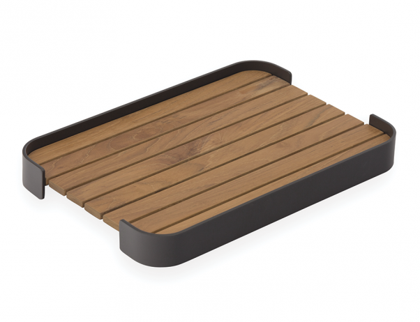 Rose Outdoor Tray Rectangle Charcoal