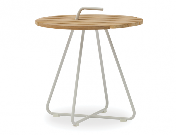 Modern Outdoor Side Table White Leg