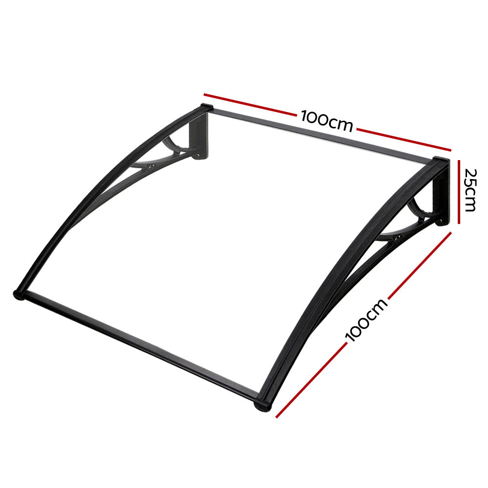 Window Awning Door Canopy Solid Polycarbonate 1x1m