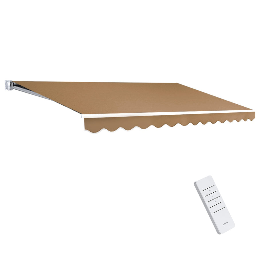 Awning Motorised Folding Arm Beige Awning 4x2.5m