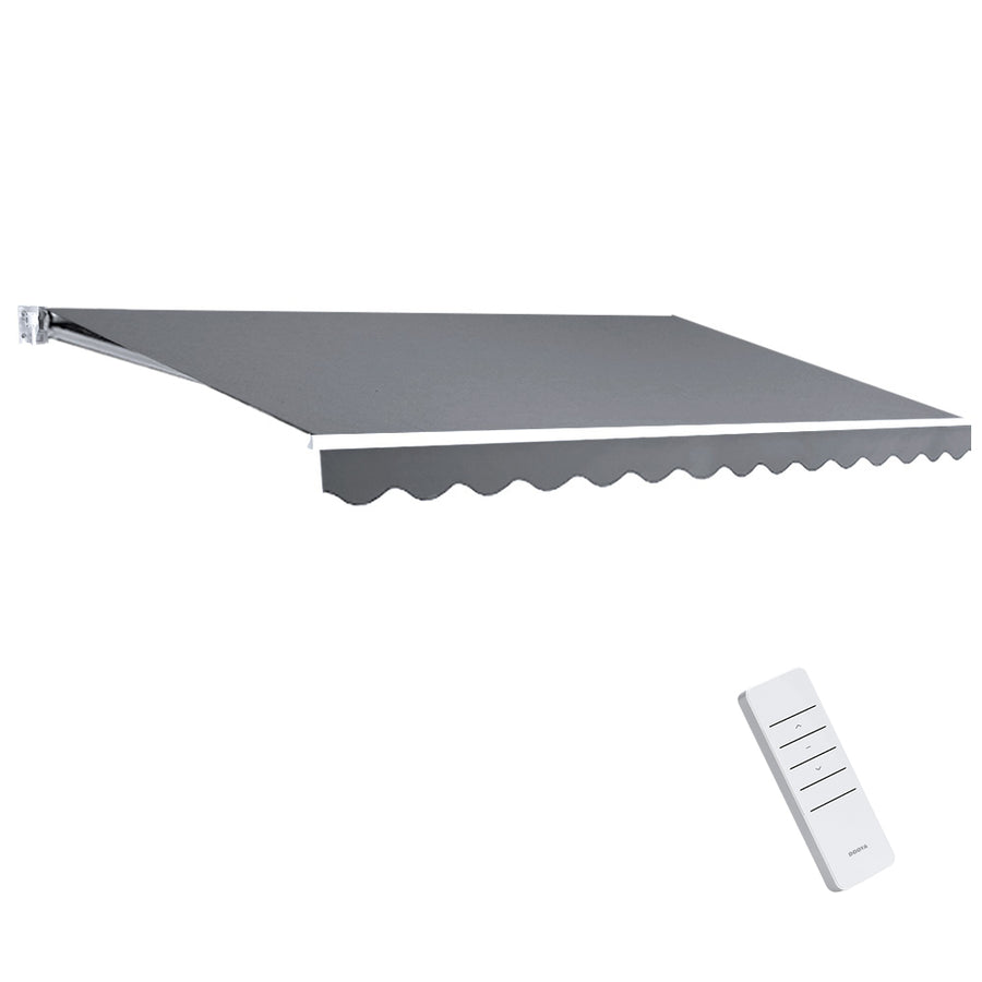 Awning Motorised Folding Arm Pearl Grey Awning 4x2.5m