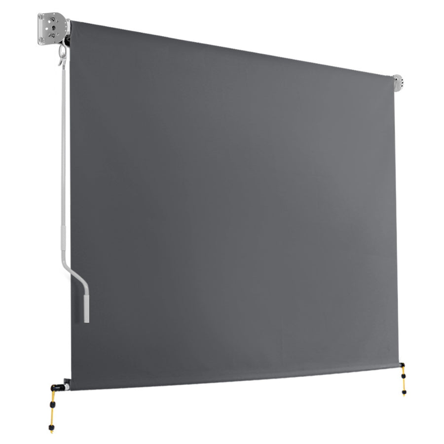 Roll Down Retractable Awning Grey 3x2.5m