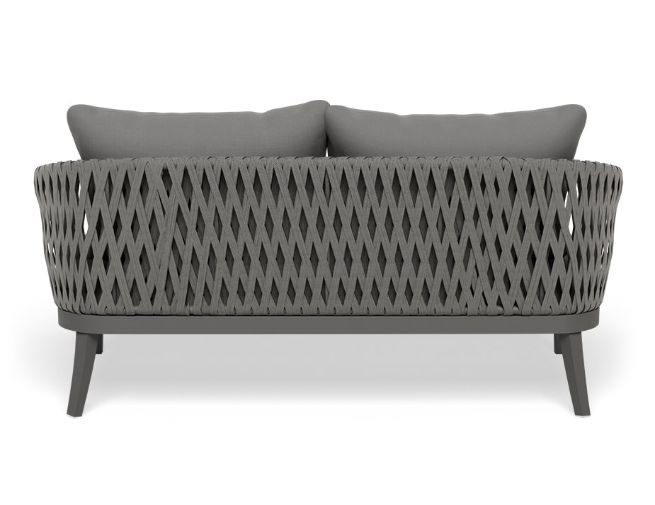 Sunflower Outdoor Lounge 2 Seater Sofa Dark Grey with Cushion