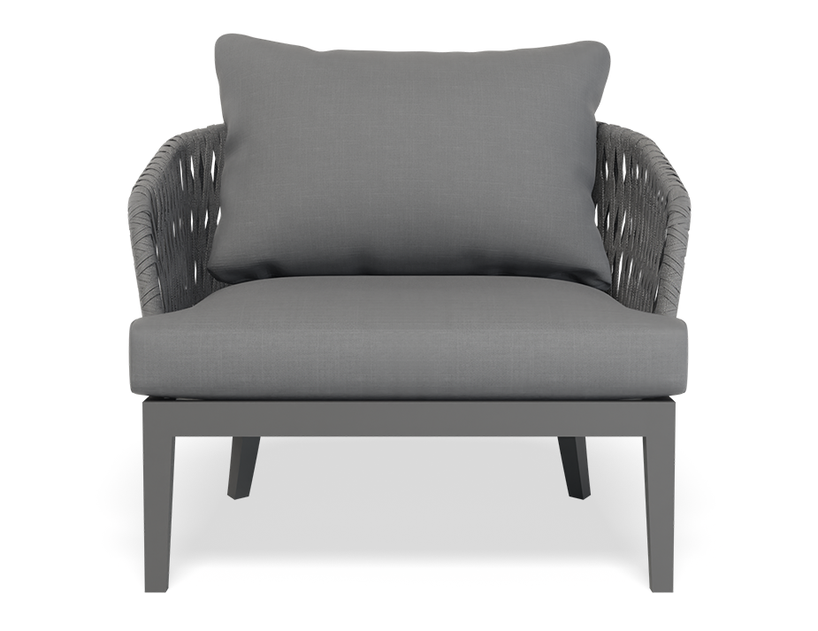 Sunflower Outdoor Lounge Chair Dark Grey with Cushion