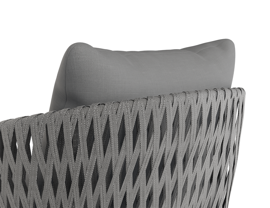 Sunflower Outdoor Lounge Chair Dark Grey with Cushion