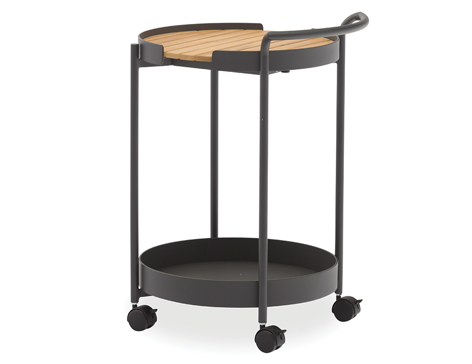 Rose Outdoor Bar Cart Charcoal