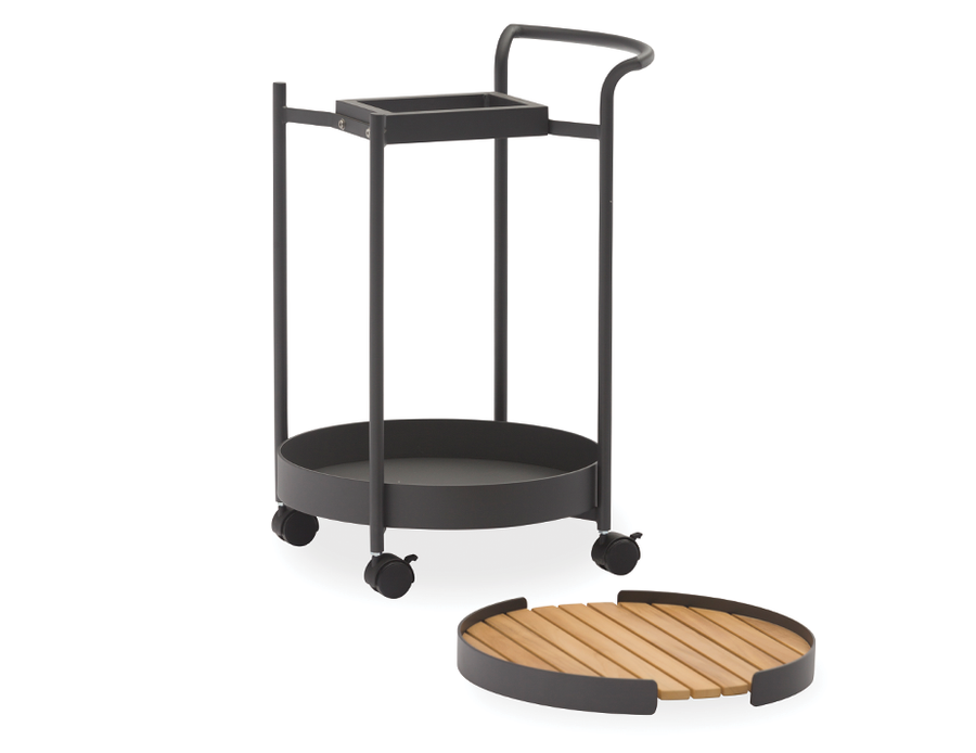 Rose Outdoor Bar Cart Charcoal