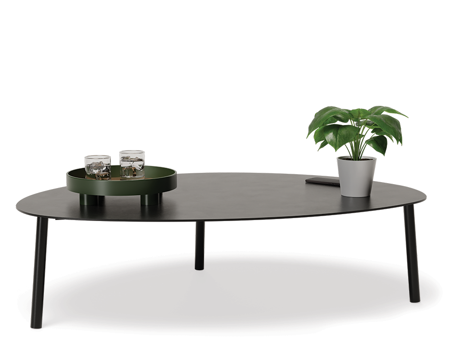 Lavender Large Outdoor Coffee Table Black