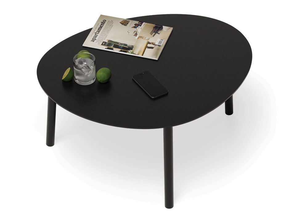 Lavender Medium Outdoor Coffee Table Black