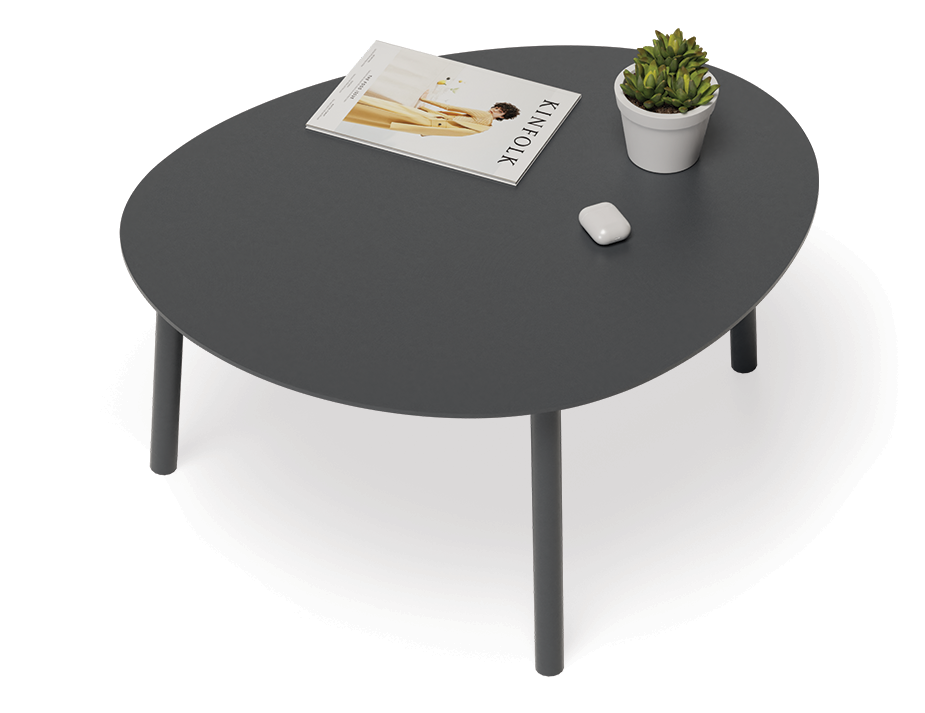 Lavender Medium Outdoor Coffee Table Charcoal