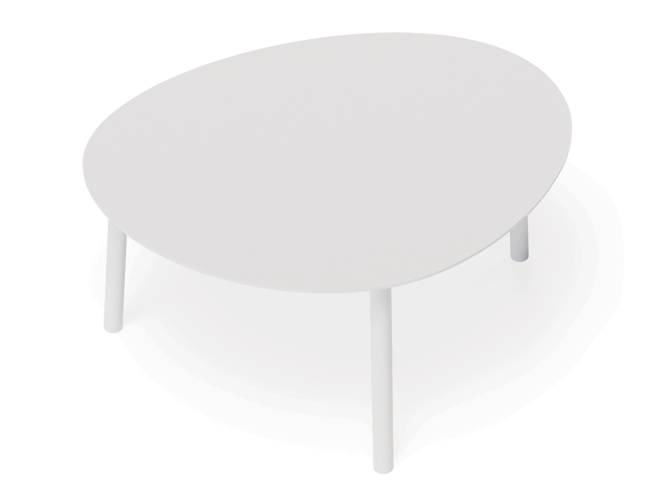 Lavender Medium Outdoor Coffee Table White