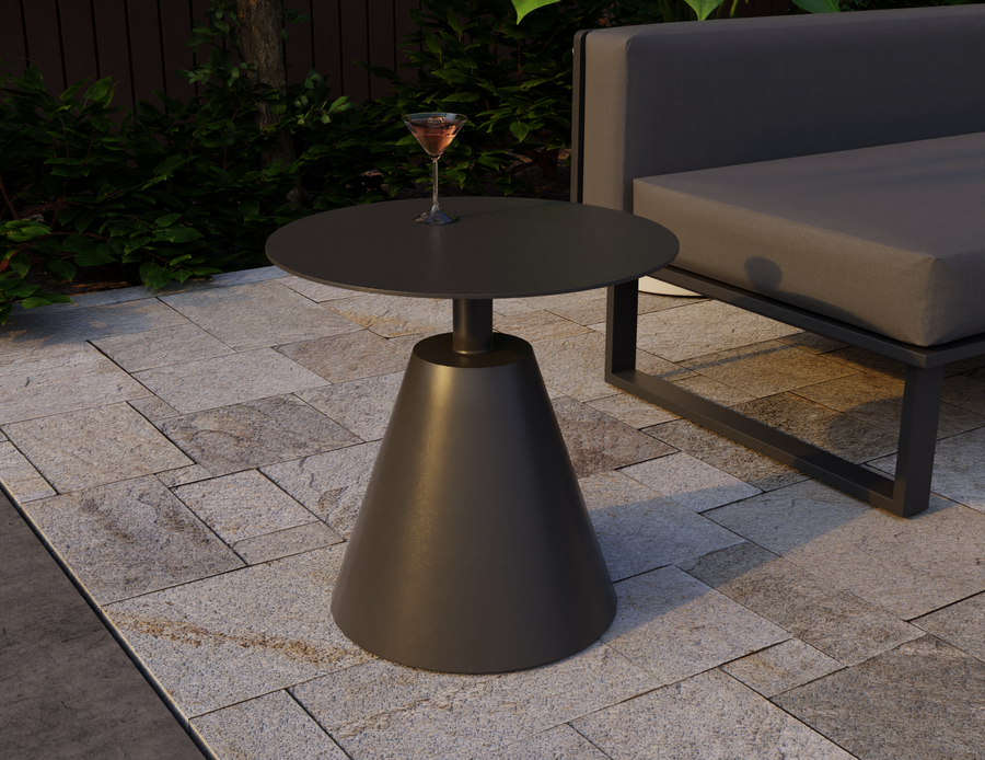 Lantana Outdoor Side Table Charcoal