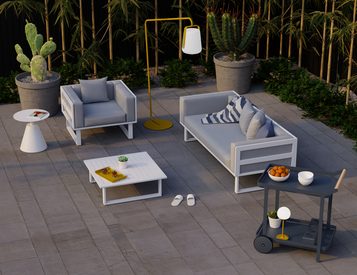 Lantana Outdoor Side Table White