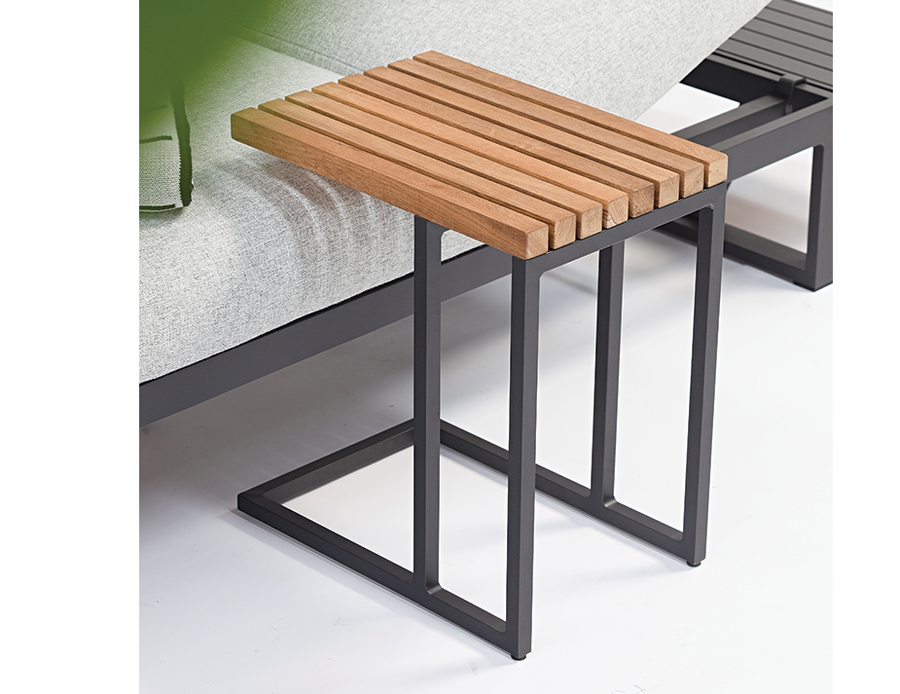 Cube Outdoor Side Table Charcoal