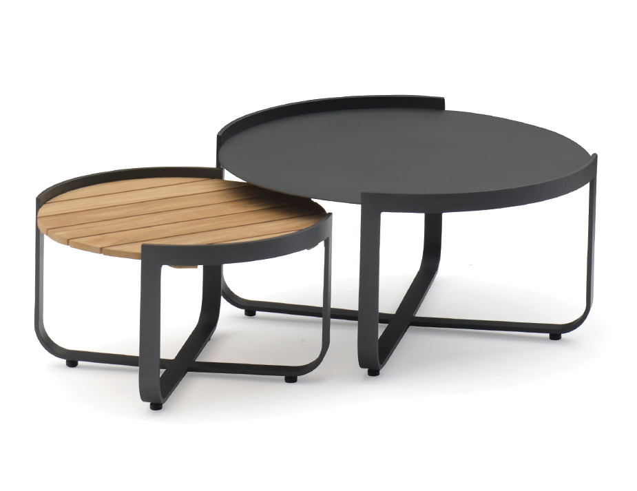 Rose Outdoor Coffee Table Charcoal 80cm