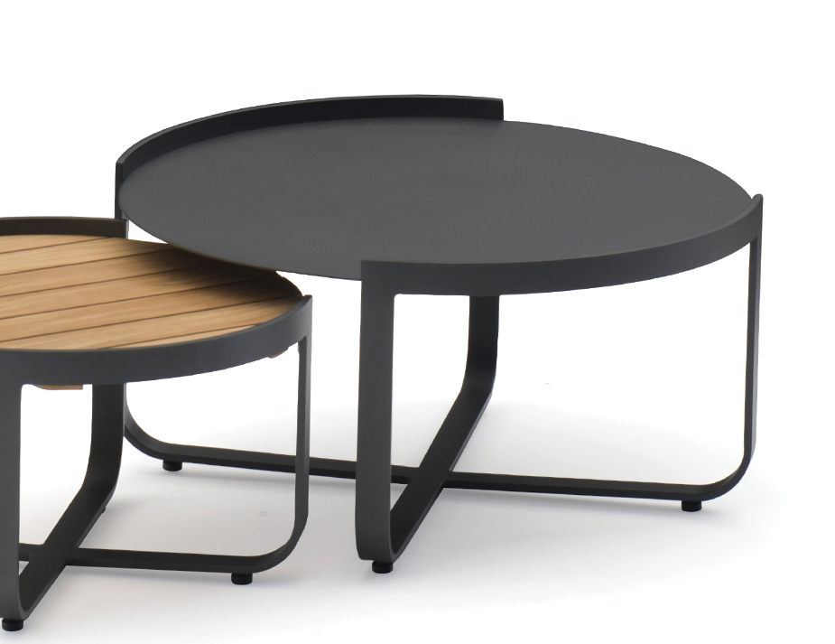 Rose Outdoor Coffee Table Charcoal 80cm