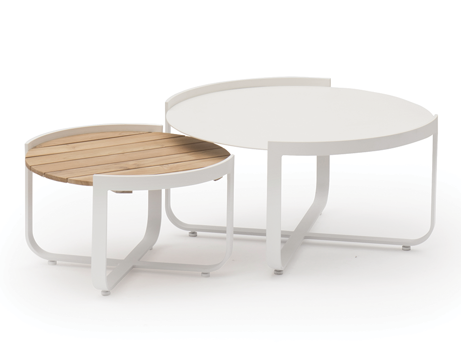 Rose Outdoor Coffee Table White 60cm