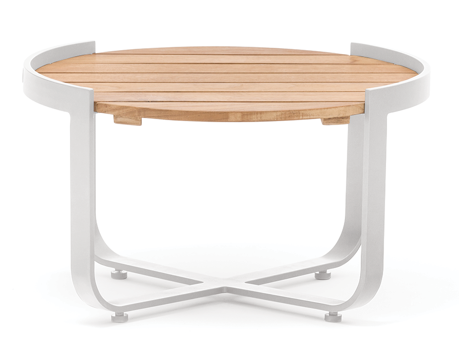 Rose Outdoor Coffee Table White 60cm