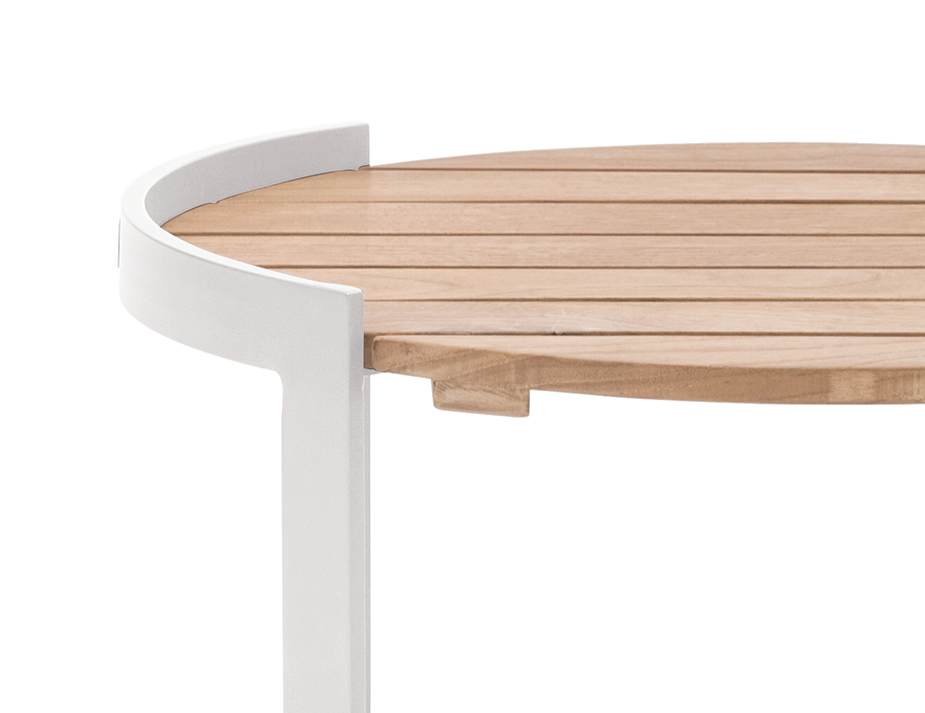 Rose Outdoor Coffee Table White 60cm