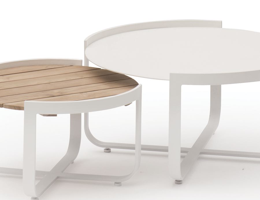 Rose Outdoor Coffee Table White 60cm