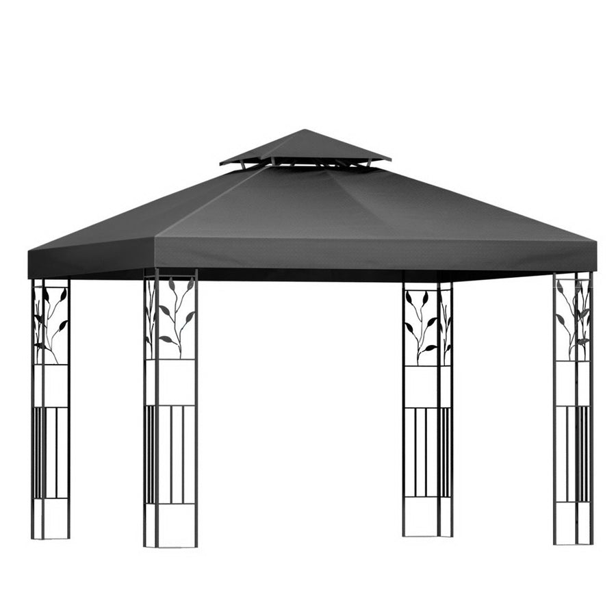 Instahut Gazebo 3x3m Marquee Outdoor Wedding Party Event Tent Home Iron Art Shade Grey