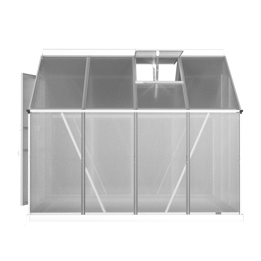 Greenhouse Aluminum Garden Shed Unbreakable double-walled 2.4x1.9M