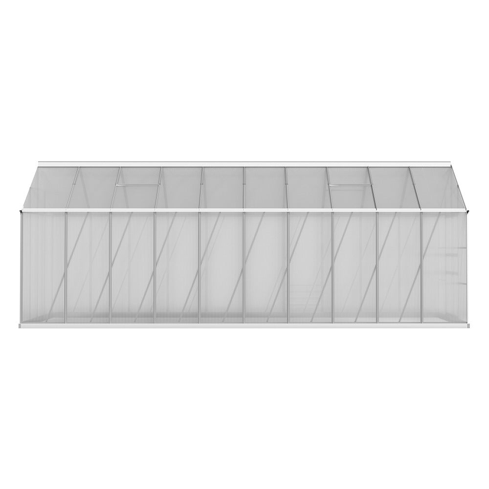 Greenfingers Greenhouse Aluminium Large Green House Garden Shed 6X2.4M