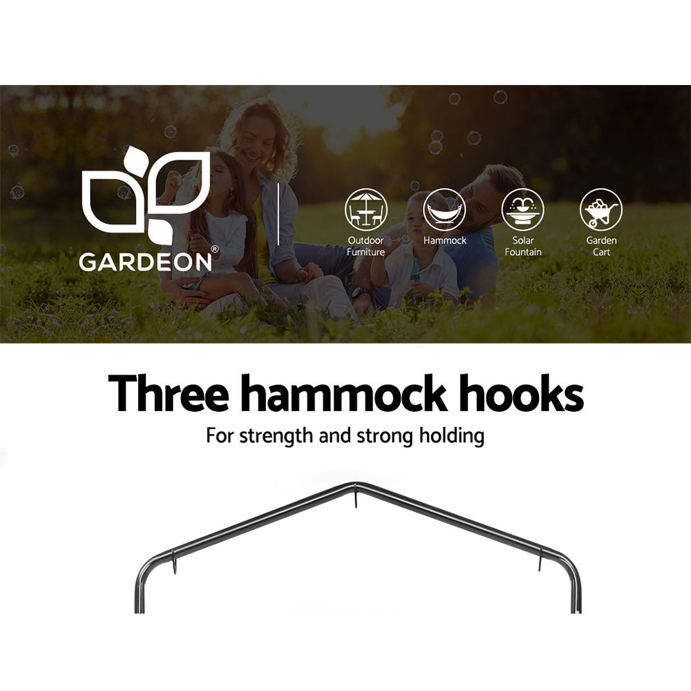 Gardeon Outdoor Hammock Chair with Stand Swing Hanging Hammock with Pillow Grey