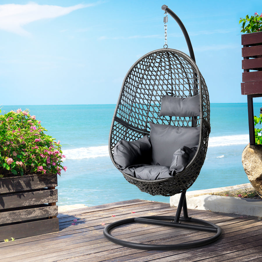 Gardeon Swing Chair Egg Hammock With Stand Outdoor Furniture