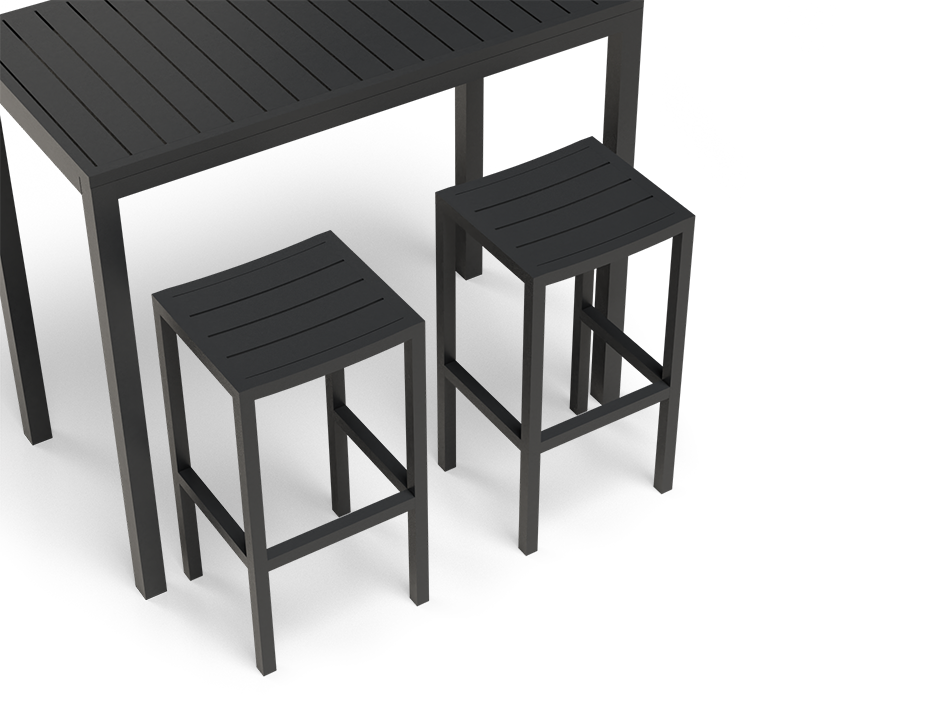 Tulip Outdoor Stool Charcoal