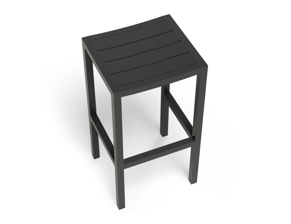 Tulip Outdoor Stool Charcoal