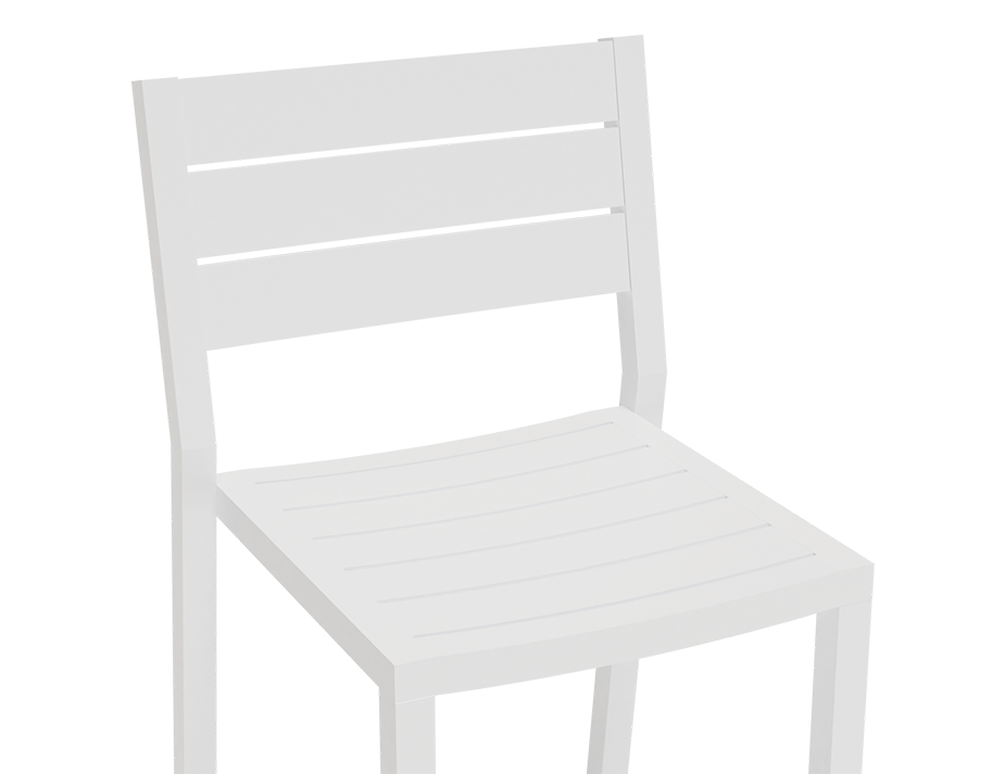 Tulip Outdoor Stool with Backrest White