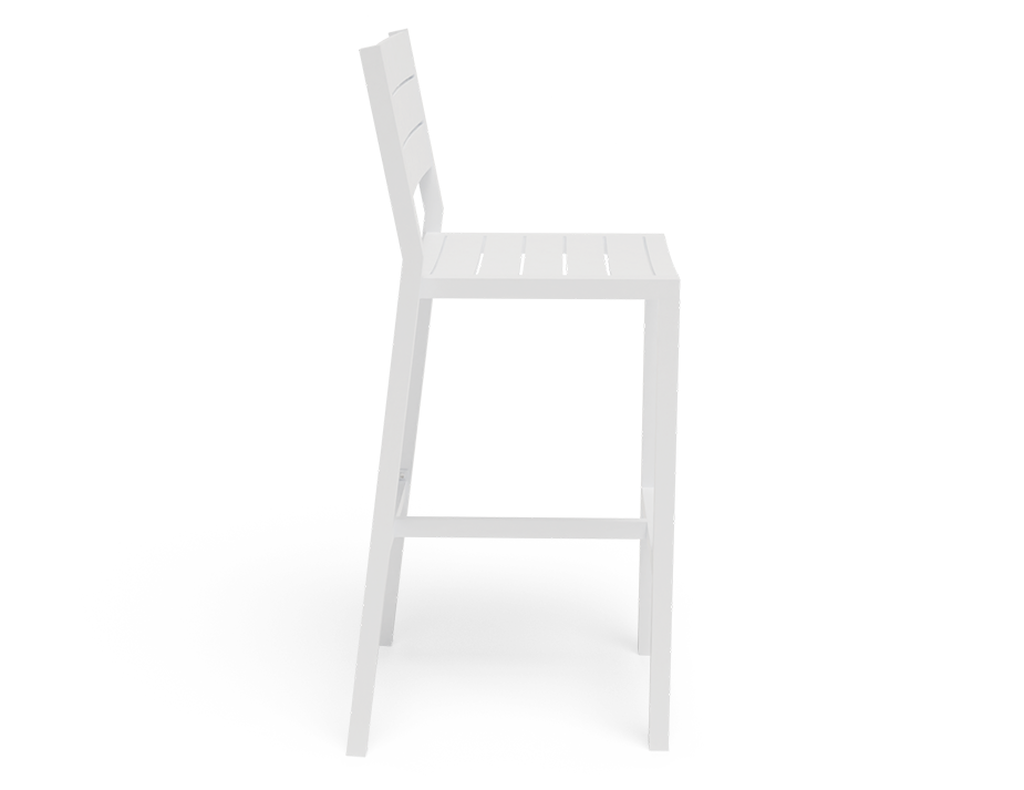 Tulip Outdoor Stool with Backrest White