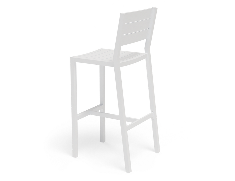 Tulip Outdoor Stool with Backrest White