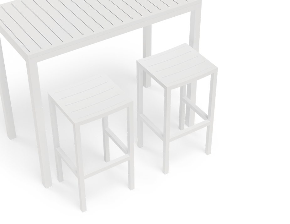 Tulip Outdoor Stool White