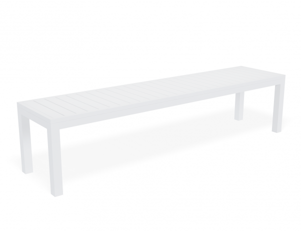 Tulip Bench Seat Outdoor White 190cm