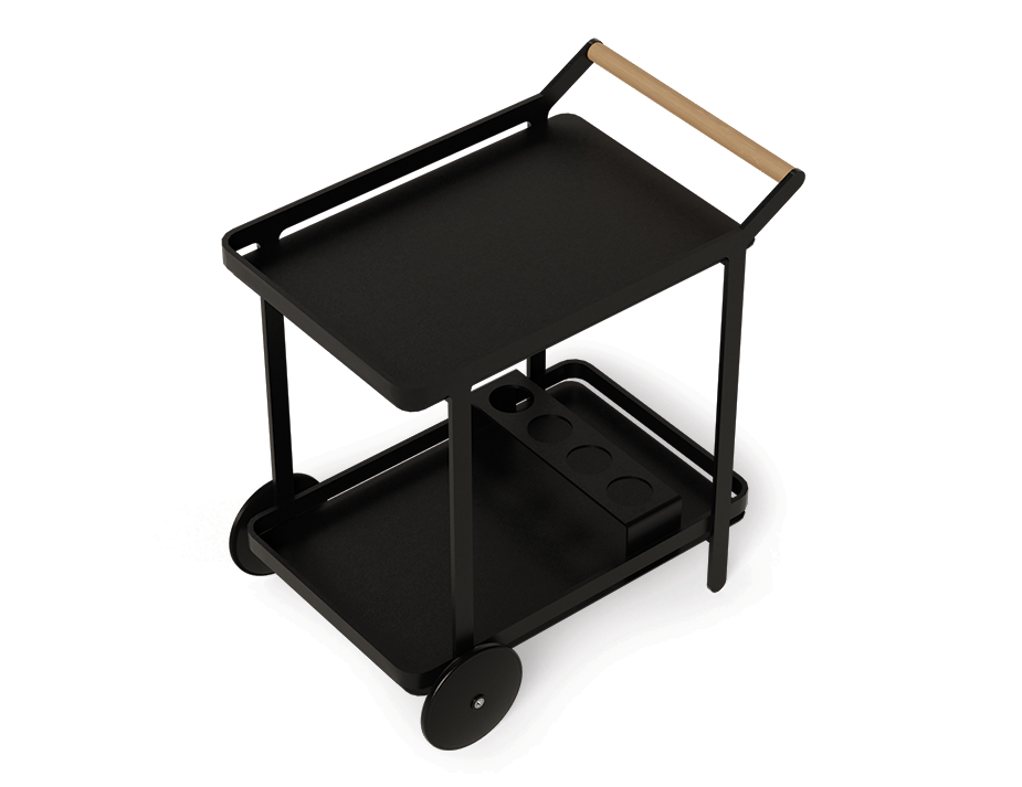 Lilac Outdoor Bar Cart Black