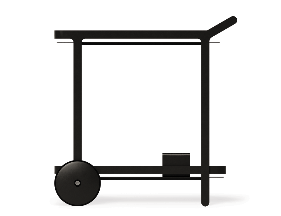 Lilac Outdoor Bar Cart Black