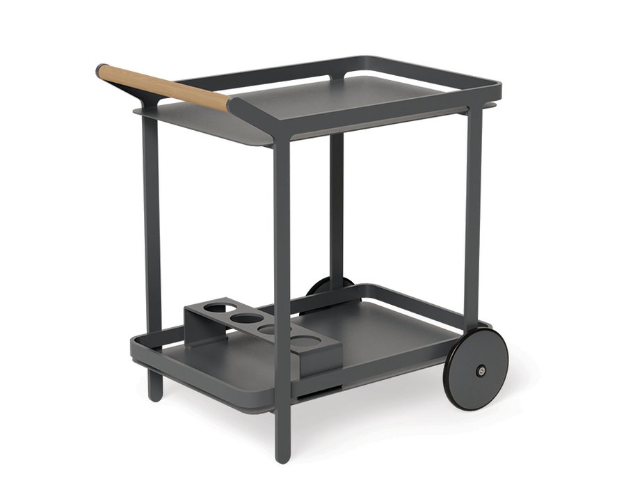 Lilac Outdoor Bar Cart Charcoal