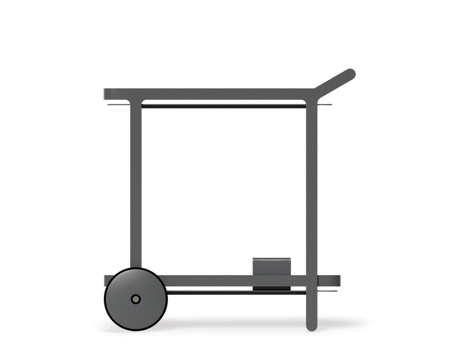 Lilac Outdoor Bar Cart Charcoal