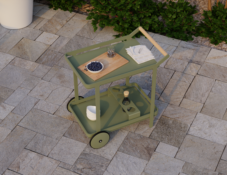 Lilac Outdoor Bar Cart Eucalyptus Green