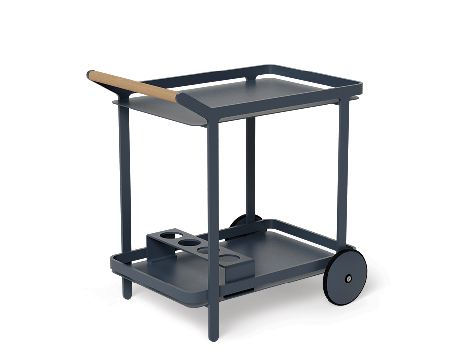 Lilac Outdoor Bar Cart Midnight Blue