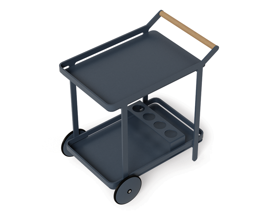 Lilac Outdoor Bar Cart Midnight Blue