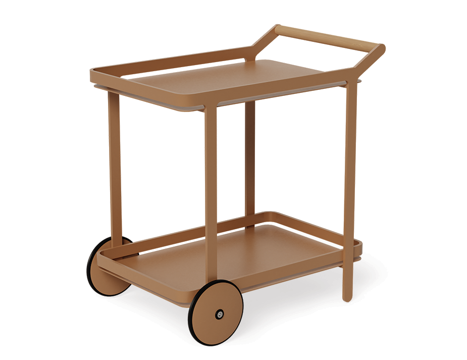 Lilac Outdoor Bar Cart Terracotta