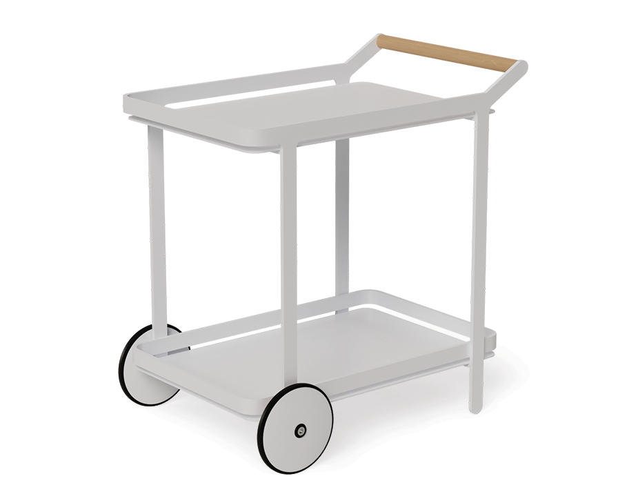 Lilac Outdoor Bar Cart White