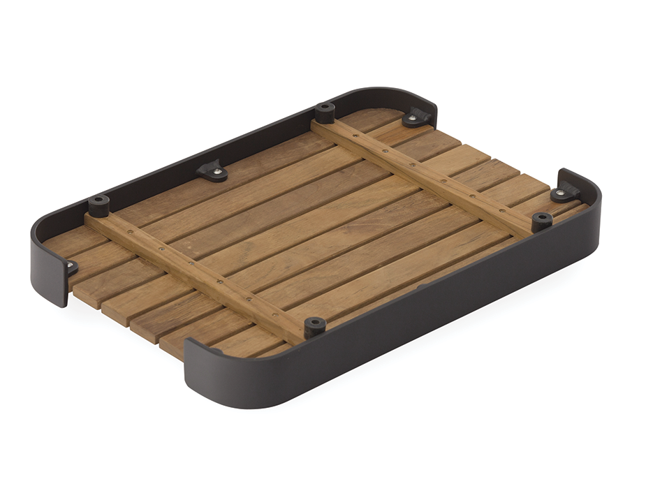 Rose Outdoor Tray Rectangle Charcoal