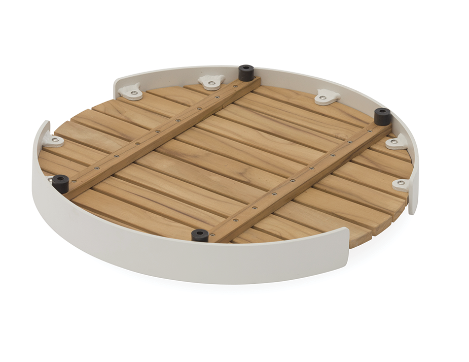 Rose Outdoor Tray Round White